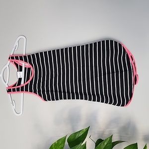 3 For $25 MANDARIN & Co striped blue pink mini dress 12 girls